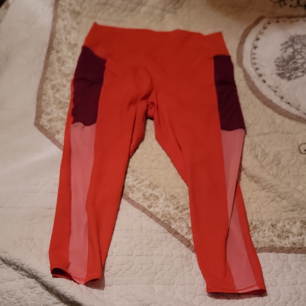 Fabletics Red PowerHold Leggings